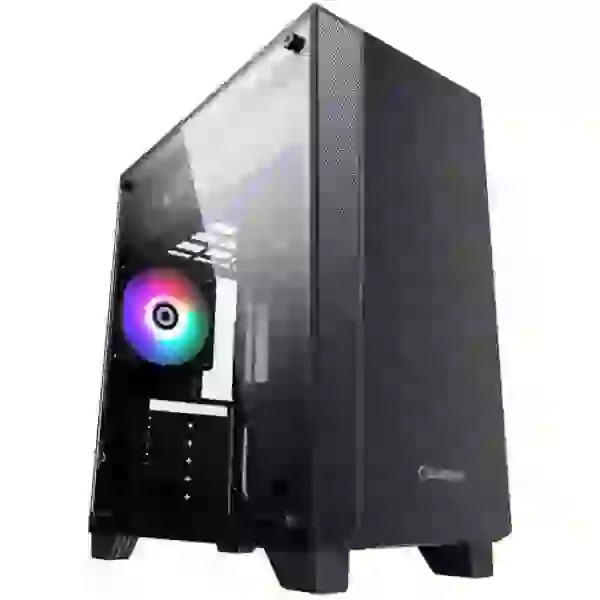 Корпус GameMax Nova N5 Black, без БЖ, Midi Tower, ATX / Micro ATX / Mini ITX, 1хUSB 3.0, 1хUSB 2.0, 1x120 мм LED, 430x200x437 мм, 0.5 мм, 4.0 кг
