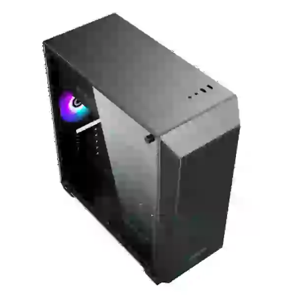 Корпус GameMax Nova N5 Black, без БЖ, Midi Tower, ATX / Micro ATX / Mini ITX, 1хUSB 3.0, 1хUSB 2.0, 1x120 мм LED, 430x200x437 мм, 0.5 мм, 4.0 кг - 2