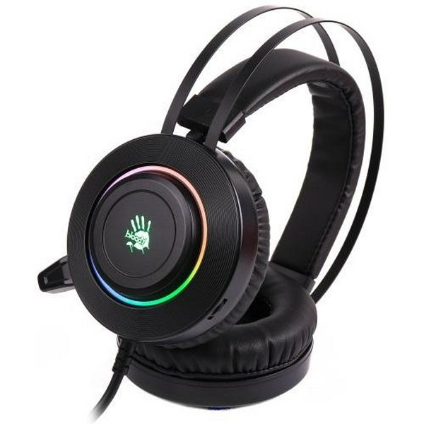 Навушники Bloody G521 Black, підсвічування, USB, накладні, кабель 2 м - 2