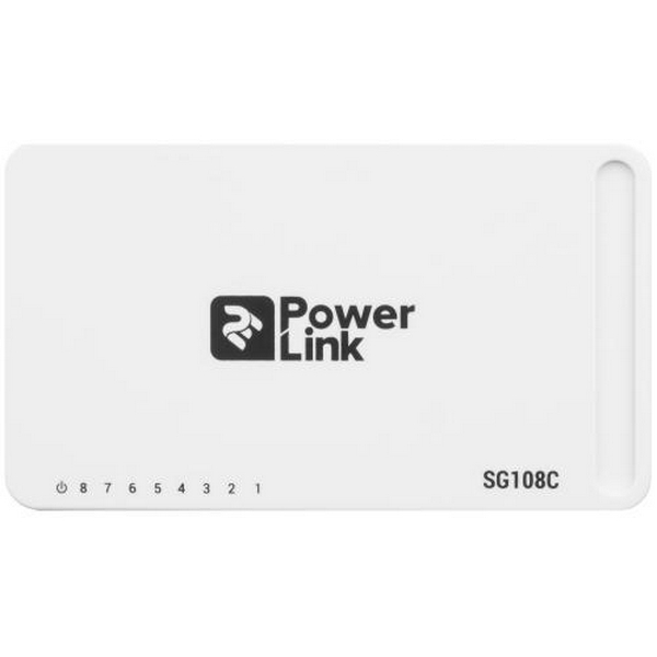 Комутатор 2E PowerLink SG108C, White, некерований, 8x10/100/1000BaseT - 2