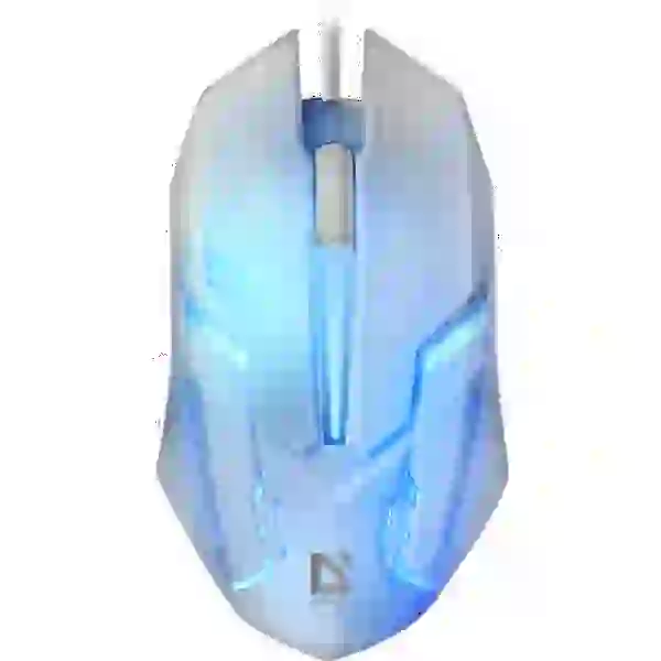 Миша Defender Cyber MB-560L, White, USB, оптична, 1600 dpi, 4 кнопки, 7 кольорів підсвічування, 1.5 м (52561) - 2