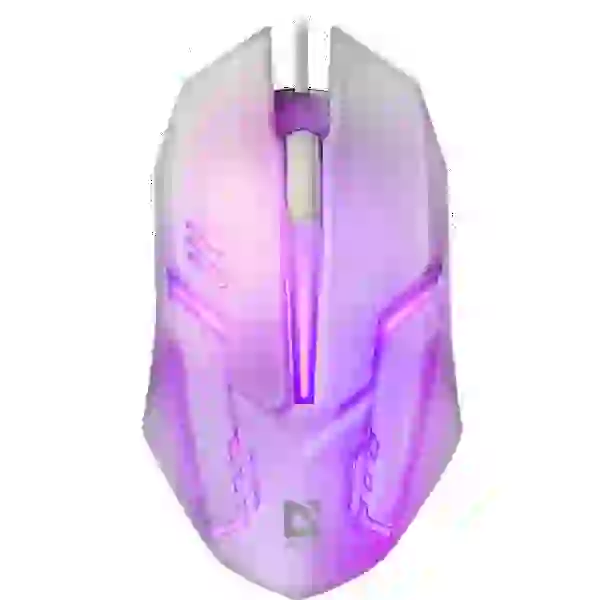 Миша Defender Cyber MB-560L, White, USB, оптична, 1600 dpi, 4 кнопки, 7 кольорів підсвічування, 1.5 м (52561) - 3