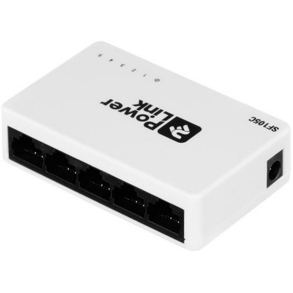 Комутатор 2E PowerLink SF105C, White, некерований, 5x10/100BaseTX