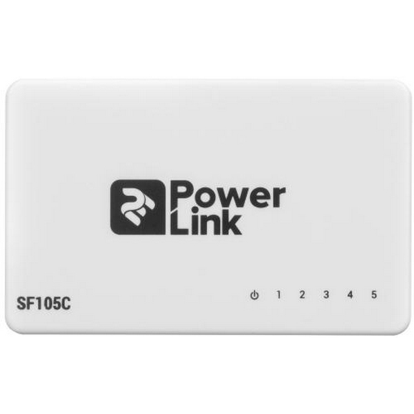 Комутатор 2E PowerLink SF105C, White, некерований, 5x10/100BaseTX - 2