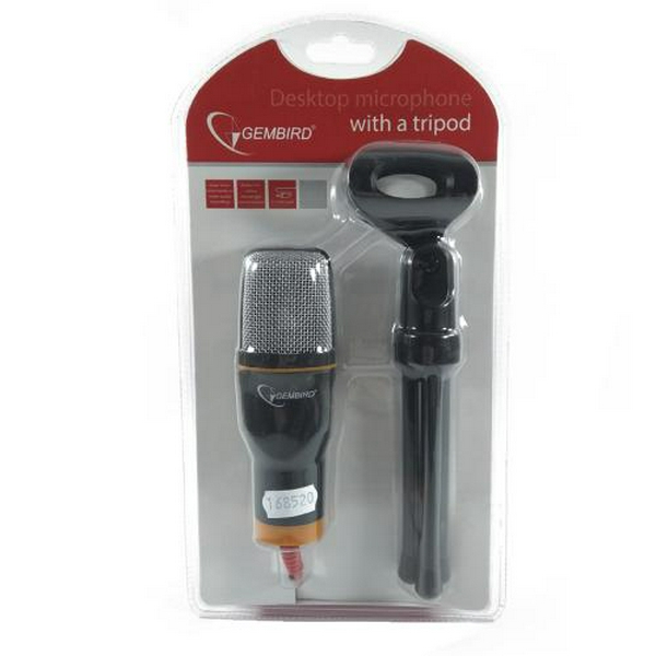 Мікрофон Gembird MIC-D-03 Black, на підставці - 2