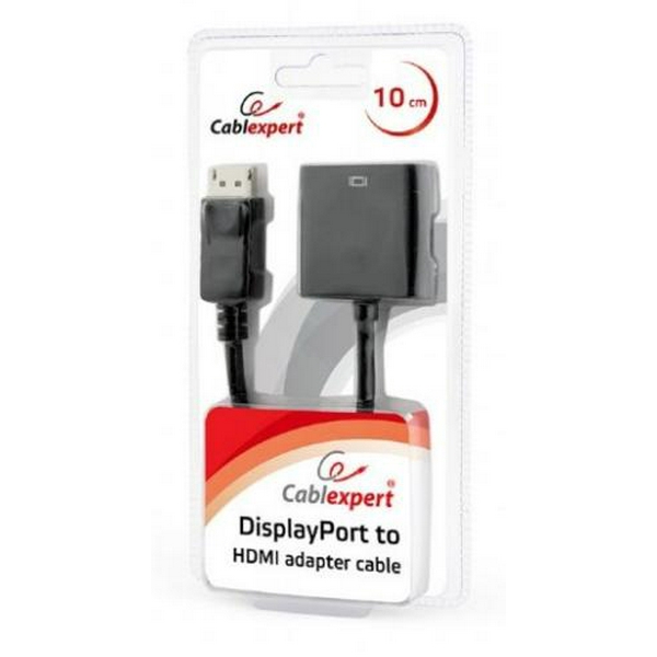 Перехідник DisplayPort (M) - HDMI (F), Cablexpert, Black, 10 см (AB-DPM-HDMIF-002) - 2