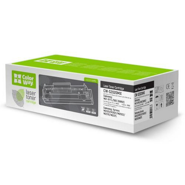 Картридж Samsung MLT-D111L, Black, SL-M2020/M2070, 1800 стор, ColorWay (CW-S2020MX)