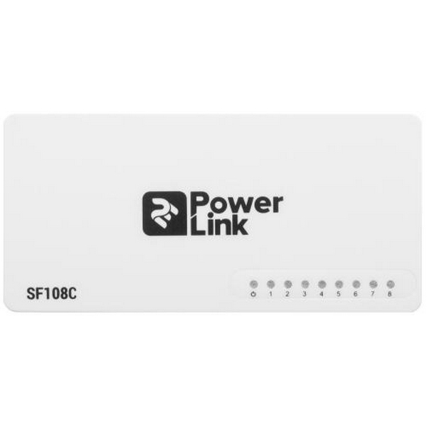Комутатор 2E PowerLink SF108C, White, некерований, 8x10/100BaseTX - 2