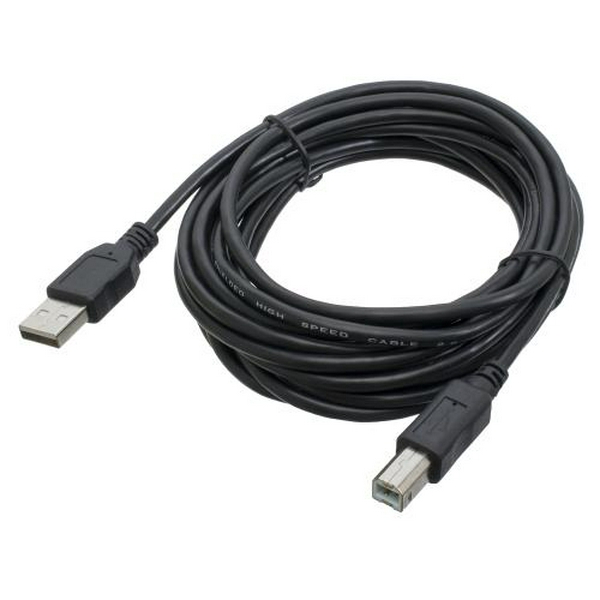 Кабель USB 2.0 AM - USB BM, 4.5 м, Black, Patron (PN-AMBM-45)