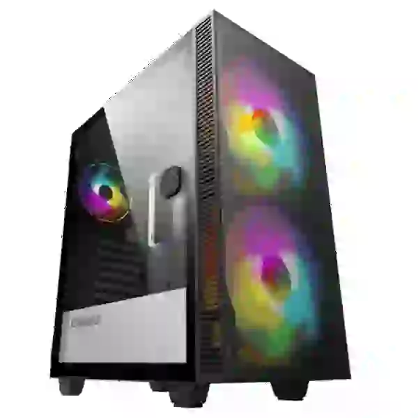 Корпус GameMax Aero Black, без БЖ, Mid Tower, ATX / Micro ATX / Mini ITX, 1хUSB 3.0, 1хUSB 2.0, 1x120 мм ARGB Fan, 2x200 мм ARGB Fan, 360x210x440 мм, 0.5 мм, 5.5 кг - 3