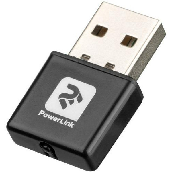 Мережевий адаптер USB 2E PowerLink WR812 N300, Black, 2.4GHz (802.11b/g/n), чіп RTL8192 (2E-WR812)