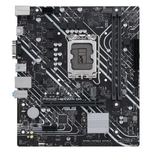 Мат.плата LGA1700, Asus PRIME H610M-K D4, H610, 2xDDR4, Int.Video(CPU), 4xSATA3, 1xM.2, 1xPCI-E 16x 4.0, 1xPCI-E 1x 3.0, ALC997, GLan, 3xUSB3.2/5xUSB2.0, VGA/HDMI, MicroATX - 2