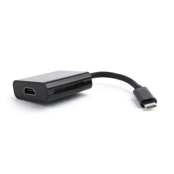 Перехідник Type-C (M) - HDMI (F), Cablexpert, Black, 15 см, 4K / 30 Гц (A-CM-HDMIF-01)