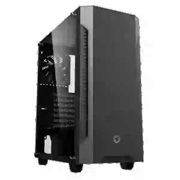 Корпус GameMax Fortress TG Black, без БЖ, Midi Tower, ATX / Micro ATX / Mini ITX, 1хUSB 3.0, 2хUSB 2.0, 3x120 мм, 421x210x460 мм, 0.5 мм, 5.5 кг