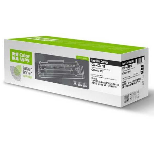 Картридж Canon 047, Black, LBP-112, MF-112/113, 1600 стор, ColorWay (CW-C047M)