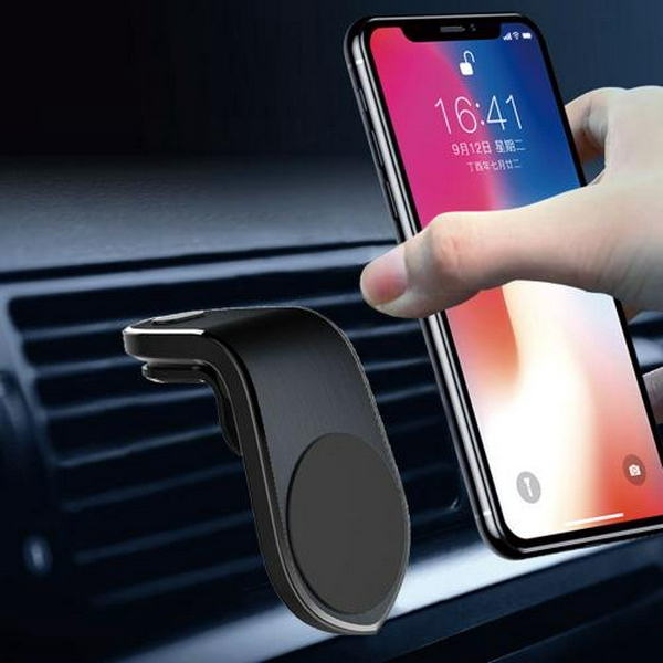 Автотримач для телефону ColorWay Metallic Air Vent-1, Black (CW-CHM04-BK) - 5