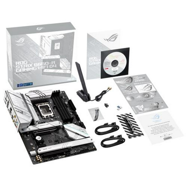 Мат.плата LGA1700, Asus ROG STRIX B660-A GAMING WIFI D4, B660, 4xDDR4, Int.Video(CPU), 4xSATA3, 3xM.2, 1xPCI-E 16x 5.0, 1xPCI-E 16x 3.0, 2xPCI-E 1x 3.0, ALC4080, 2.5GLan, WiFi 6, Bluetooth 5.2, 7xUSB3.2/5xUSB2.0, HDMI/DP, ATX - 8