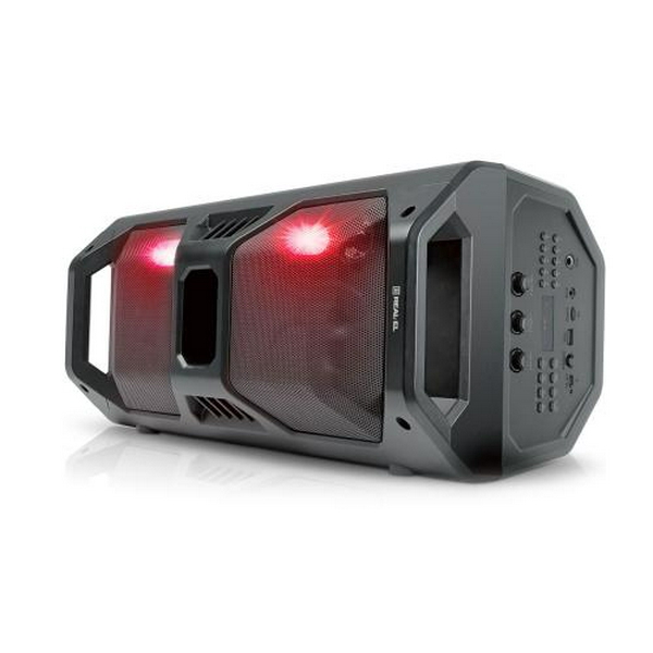 Колонка портативна 2.0 REAL-EL X-757 Black, 2 x 25 Вт, пластиковий корпус, Bluetooth, MicroSD / USB, FM-приймач, живлення від акумулятора, 8000мА * год, керування збоку - 2