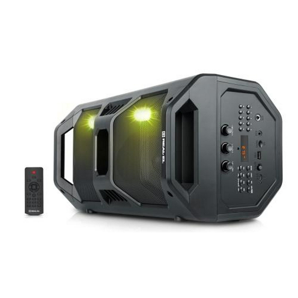 Колонка портативна 2.0 REAL-EL X-757 Black, 2 x 25 Вт, пластиковий корпус, Bluetooth, MicroSD / USB, FM-приймач, живлення від акумулятора, 8000мА * год, керування збоку - 9