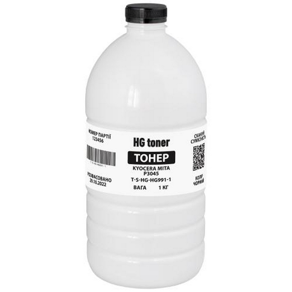 Тонер Kyocera TK-3100/3110/3130/3150, Black, FS-2100/4100, M3040/M3540, 1 кг, HG (TSM-HG991-1)