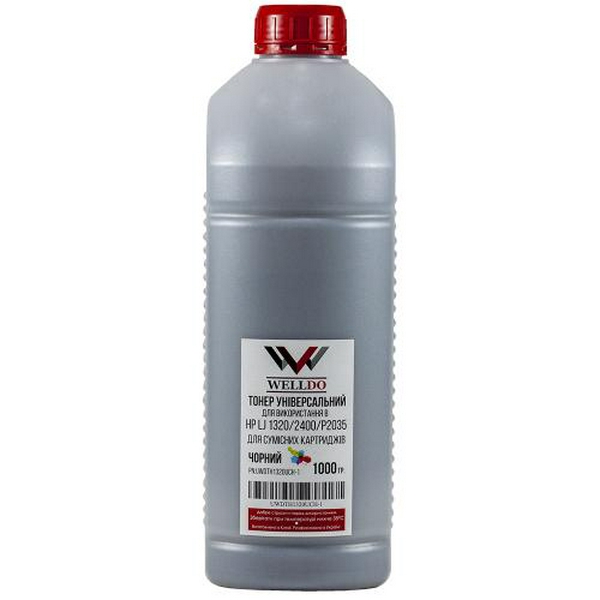 Тонер HP LJ 1160/1320/2015/3390/3392, Canon LBP-3300/3360, 1 кг, Welldo, для сумісних картриджів (UWDTH1320UCH-1)