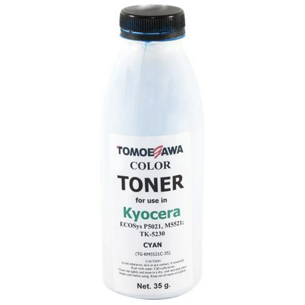 Тонер Kyocera TK-5230, Cyan, P5021, M5521, 35 г, Tomoegawa (TG-KM5521C-35)