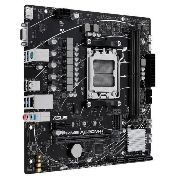 Материнська плата AM5 Asus PRIME A620M-K, A620, 2xDDR5, Int.Video (CPU), 4xSATA3, 1xM.2, 1xPCI-E 4.0 x16, 1xPCI-E 3.0 x1, Realtek 5.1, Realtek 1Gb, 4xUSB3.2/6xUSB2.0, VGA/HDMI, MicroATX - 3