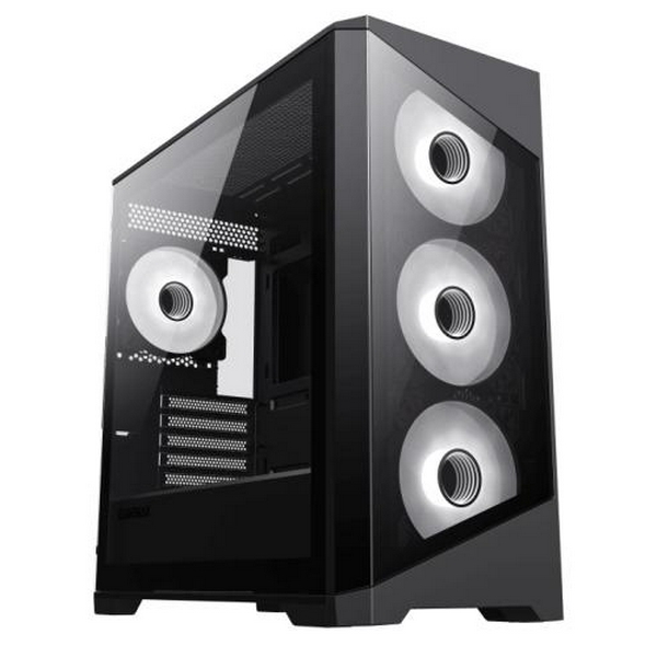 Корпус GameMax Destroyer TGB Black, без БЖ, Mini Tower, Micro ATX / Mini ITX, 1xUSB 3.1, 2xUSB 2.0, 4x120 мм LED ARGB, 461x210х450 мм