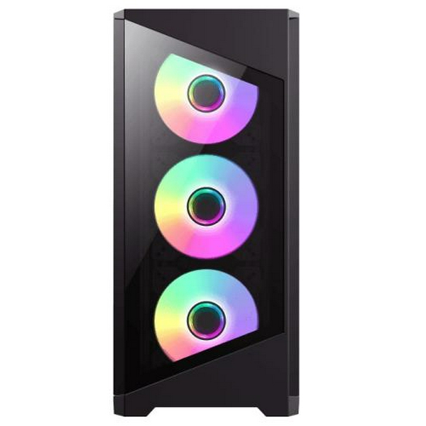 Корпус GameMax Destroyer TGB Black, без БЖ, Mini Tower, Micro ATX / Mini ITX, 1xUSB 3.1, 2xUSB 2.0, 4x120 мм LED ARGB, 461x210х450 мм - 2