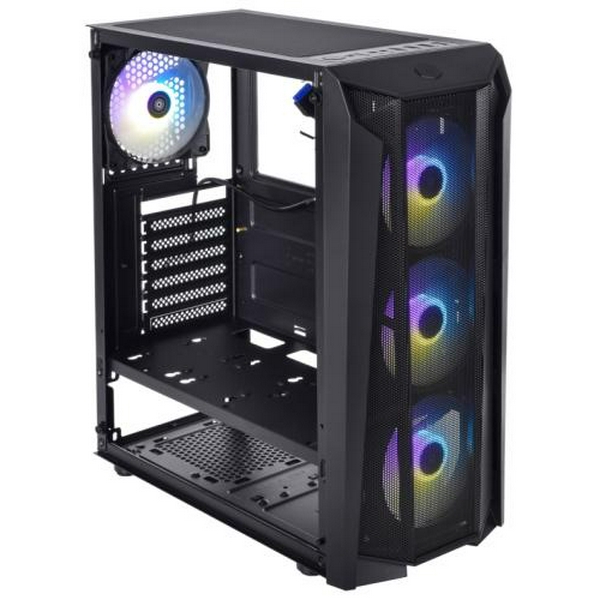 Корпус Qube BOREY Black, без БЖ, Mini Tower, ATX, Mini ITX, 1хUSB 3.0, 2хUSB 2.0, 390x190x440 мм, 4.35 кг (BOREY_F5NU3)