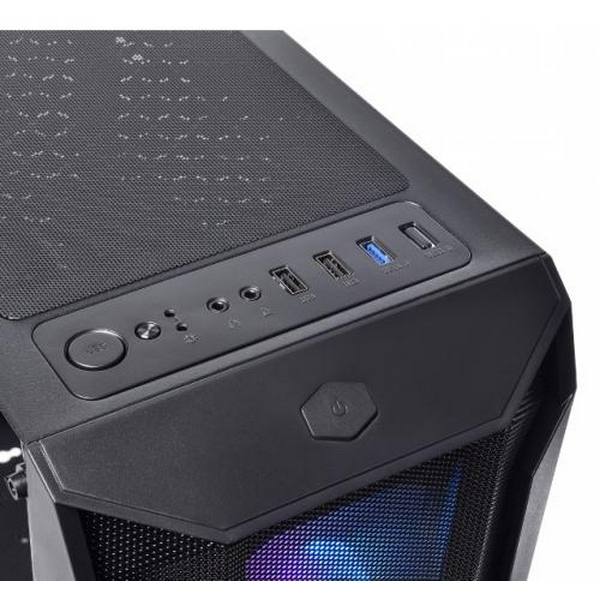 Корпус Qube BOREY Black, без БЖ, Mini Tower, ATX, Mini ITX, 1хUSB 3.0, 2хUSB 2.0, 390x190x440 мм, 4.35 кг (BOREY_F5NU3) - 2