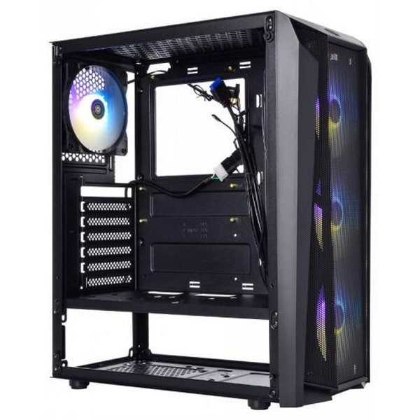 Корпус Qube BOREY Black, без БЖ, Mini Tower, ATX, Mini ITX, 1хUSB 3.0, 2хUSB 2.0, 390x190x440 мм, 4.35 кг (BOREY_F5NU3) - 3