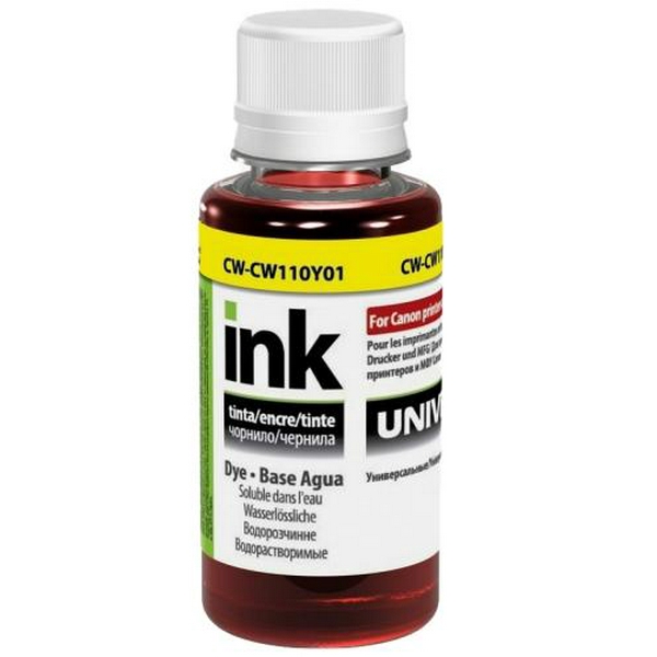 Чорнило ColorWay Canon Universal, Yellow, 100 мл, водорозчинне (CW-CW110Y01)
