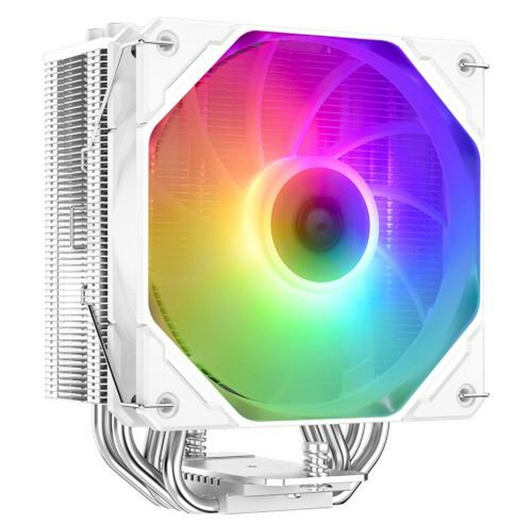 Кулер для процесора ID-Cooling SE-224-XTS ARGB White, 1x120 мм, алюміній/мідь, Intel: 1700/1200/1150/1151/1155/1156, AMD: AM4/AM5, 120x151x75 мм, 4-pin PWM, до 220 Вт