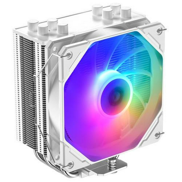 Кулер для процесора ID-Cooling SE-224-XTS ARGB White, 1x120 мм, алюміній/мідь, Intel: 1700/1200/1150/1151/1155/1156, AMD: AM4/AM5, 120x151x75 мм, 4-pin PWM, до 220 Вт - 2