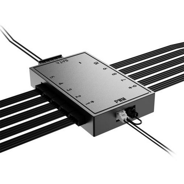 Хаб для вентиляторів ID-Cooling FH-10, Black, 10x4-pin PWM, живлення SATA - 2