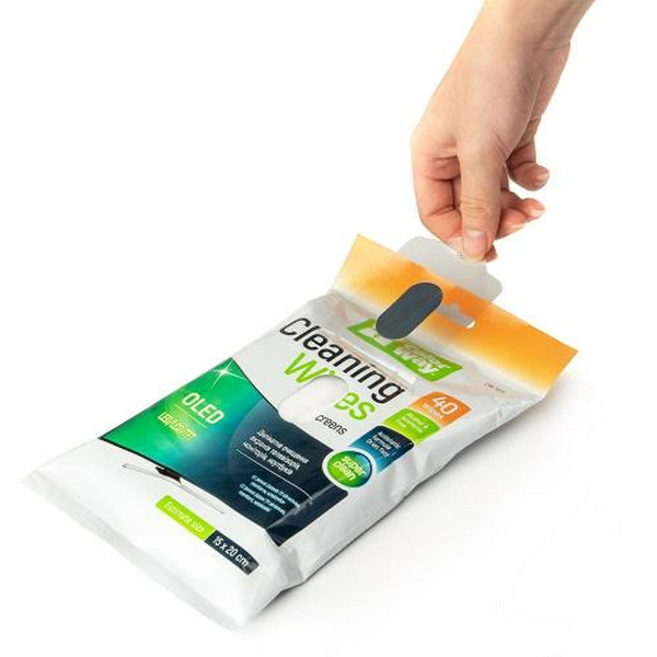 Серветки чистячі ColorWay для екранів, вологі, 40 шт, 15x20 см (CW-1074) - 2