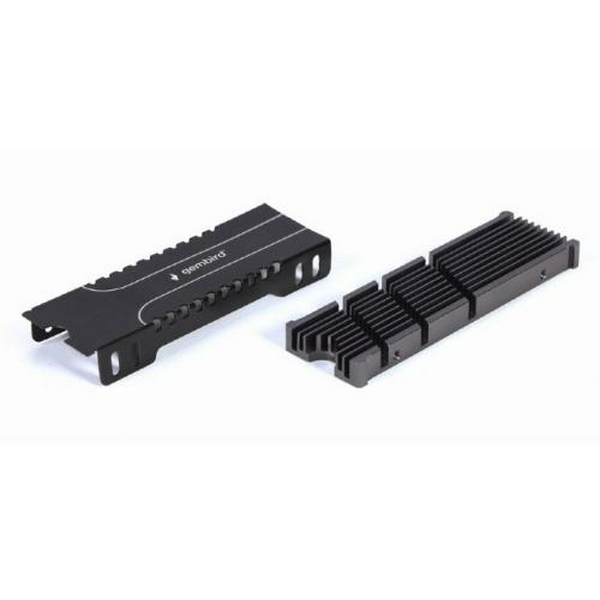 Радіатор для M.2 Gembird EE2280-R-01, Black, для формату 2280, роз'єм M.2 (NGFF), алюміній - 2