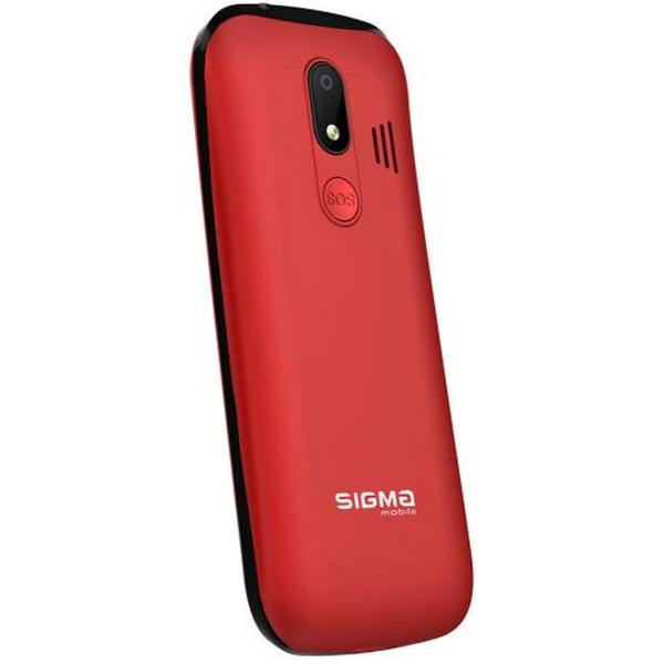 Мобільний телефон Sigma mobile Comfort 50 Optima Type-C Red "бабусефон", 2 Mini-SIM, дисплей 3.5" кольоровий (320x480), моноблок, Mediatek MT6260A, підтримка microSD (max 32GB), FM-радіо, ліхтарик, BT, Cam 0.3Mp, 2500 mAh - 5