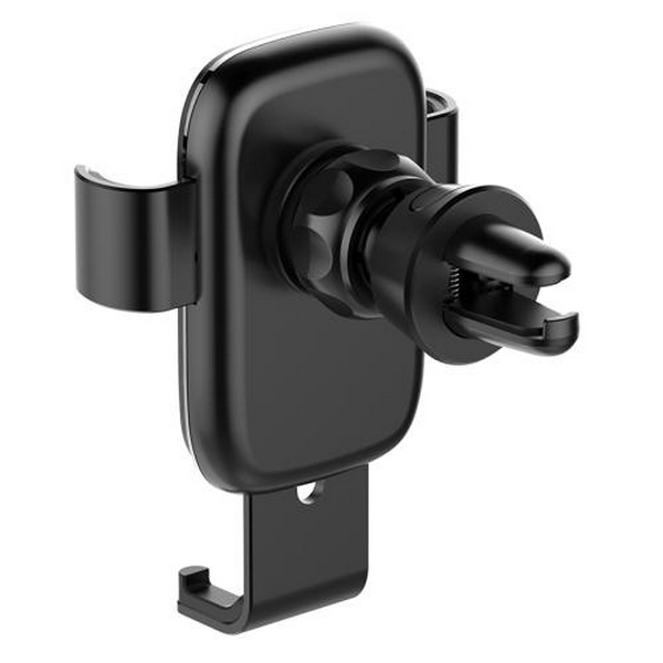 Автотримач для телефону ColorWay Metallic Gravity Holder 3, Black, в дефлектор повітроводу, поворот тримача на 360°, від 4" до 6.5" (CW-CHG14-BK) - 4