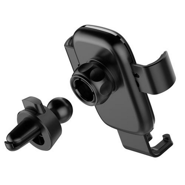 Автотримач для телефону ColorWay Metallic Gravity Holder 3, Black, в дефлектор повітроводу, поворот тримача на 360°, від 4" до 6.5" (CW-CHG14-BK) - 6