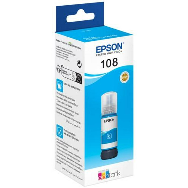 Чорнило Epson 108, Cyan, для L8050/L18050, 70 мл (C13T09C24A)