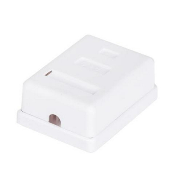 Розетка RJ45 (мережева), 1-портова UTP, біла, 6E категорія, Atcom (60251) - 2