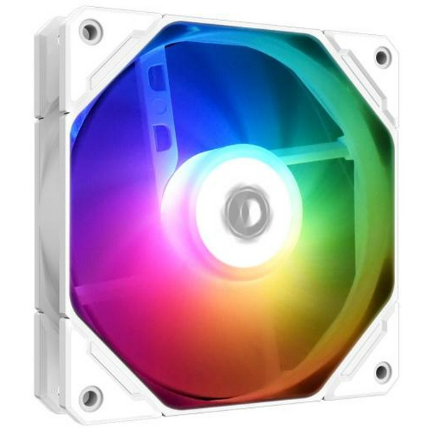 Вентилятор 120 мм, ID-Cooling TF-12025-ARGB-TRIO-SNOW, White, 3 шт, 120x120x25 мм, ARGB підсвітка, 500-1500 об/хв, 13.8~30.5dB(A), 4-pin (PWM) / 3-pin (ARGB) - 3