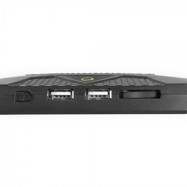 Підставка для ноутбука до 17" Esperanza "Breva", Black, 1x12.5 см / 4x7 см вентилятори (26-30 dB, 1200 / 2600-3000 rpm), 10 режимів RGB підсвічування, тримач для телефону, 2xUSB, 400x288x36 мм (EGC107) - 4