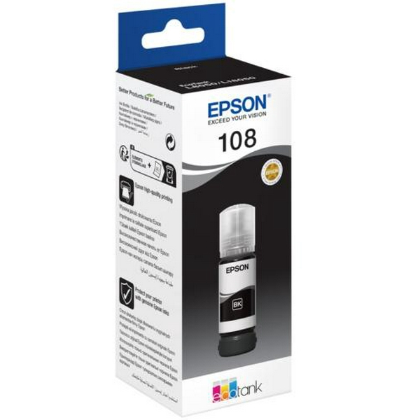Чорнило Epson 108, Black, для L8050/L18050, 70 мл (C13T09C14A)