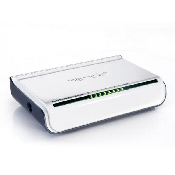 Комутатор Tenda S108, 8x10/100 Mb/s, пластиковий корпус, некерований
