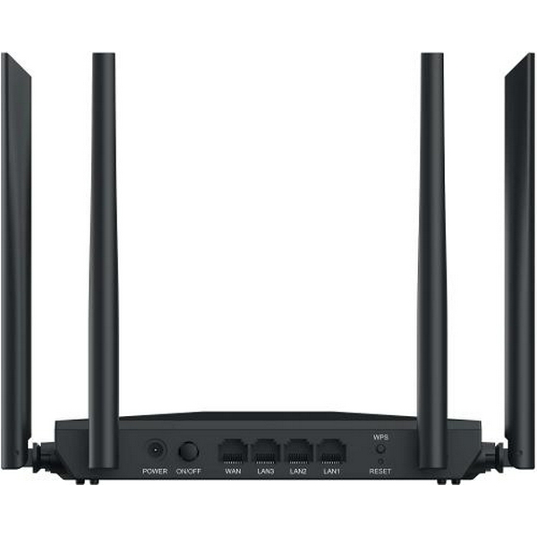 Роутер Netis NC65 AC1200, Wi-Fi 802.11b/g/n/a/ac, до 300/867 Mb/s, 2.4GHz/5GHz, 1 LAN 10/100/1000 Mb/s, RJ45 10/100/1000 Mb/s (FE), 4 зовнішні незнімні антени - 3