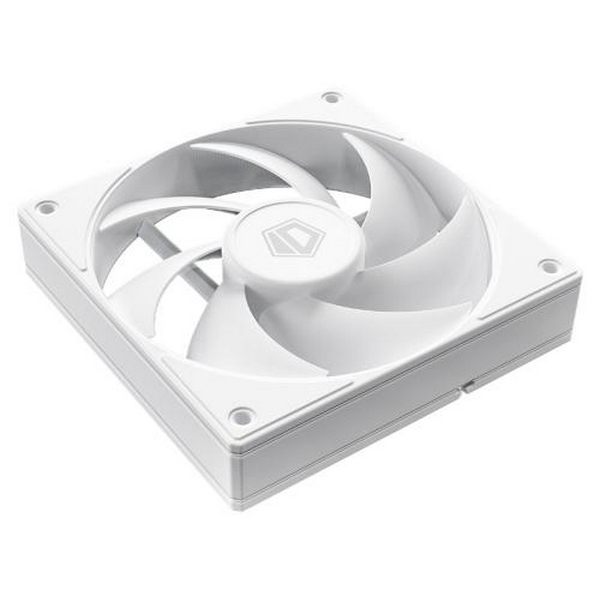 Вентилятор 120 мм, ID-Cooling AF-125-W, White, 120x120x25 мм, 500-2000 об/хв, <29.85 дБ, 4-pin (PWM), 78.25CFM, гідравлічний підшипник - 5