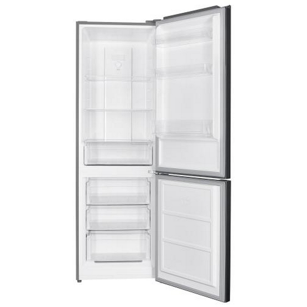 Холодильник Edler ED-346CIN, Inox, двокамерний, з нижньою мор. камерою, No Frost, загальний об'єм 286L, корисний об'єм 210L/76L, механічне керування, суперзаморожування, режим "відпустка", A+, 186x60x60.5см - 2